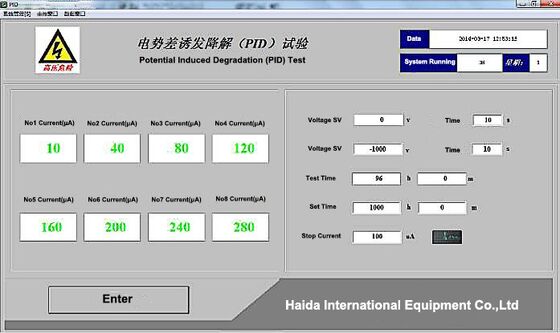 دستگاه تست تخریب ناشی از پتانسیل PID ماژول فتوولتائیک، دستگاه تست شبیه‌سازی رطوبت و دمای بالا