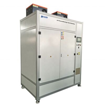 اتاق آزمایش پیش آمادگی UV پنل خورشیدی تجهیزات آزمایش حساسیت آسیب ماوراء بنفش دستگاه تست کننده پیش درمان UV